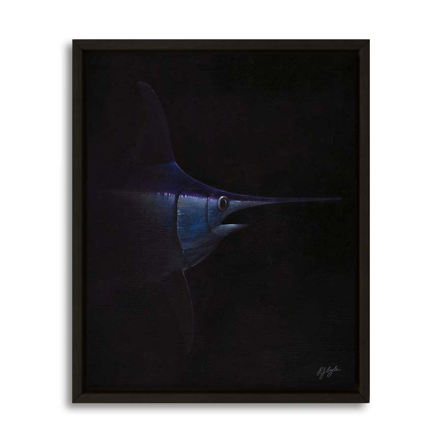 Vast dark deep ocean waters atmospheric seascape offshore fishing painting by RJ Boyle