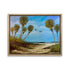 Sportfishing boat heading offshore through deep blue ocean water painting by RJ Boyle