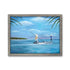 Last cast at sunset over golden water twilight fishing scene painting by RJ Boyle