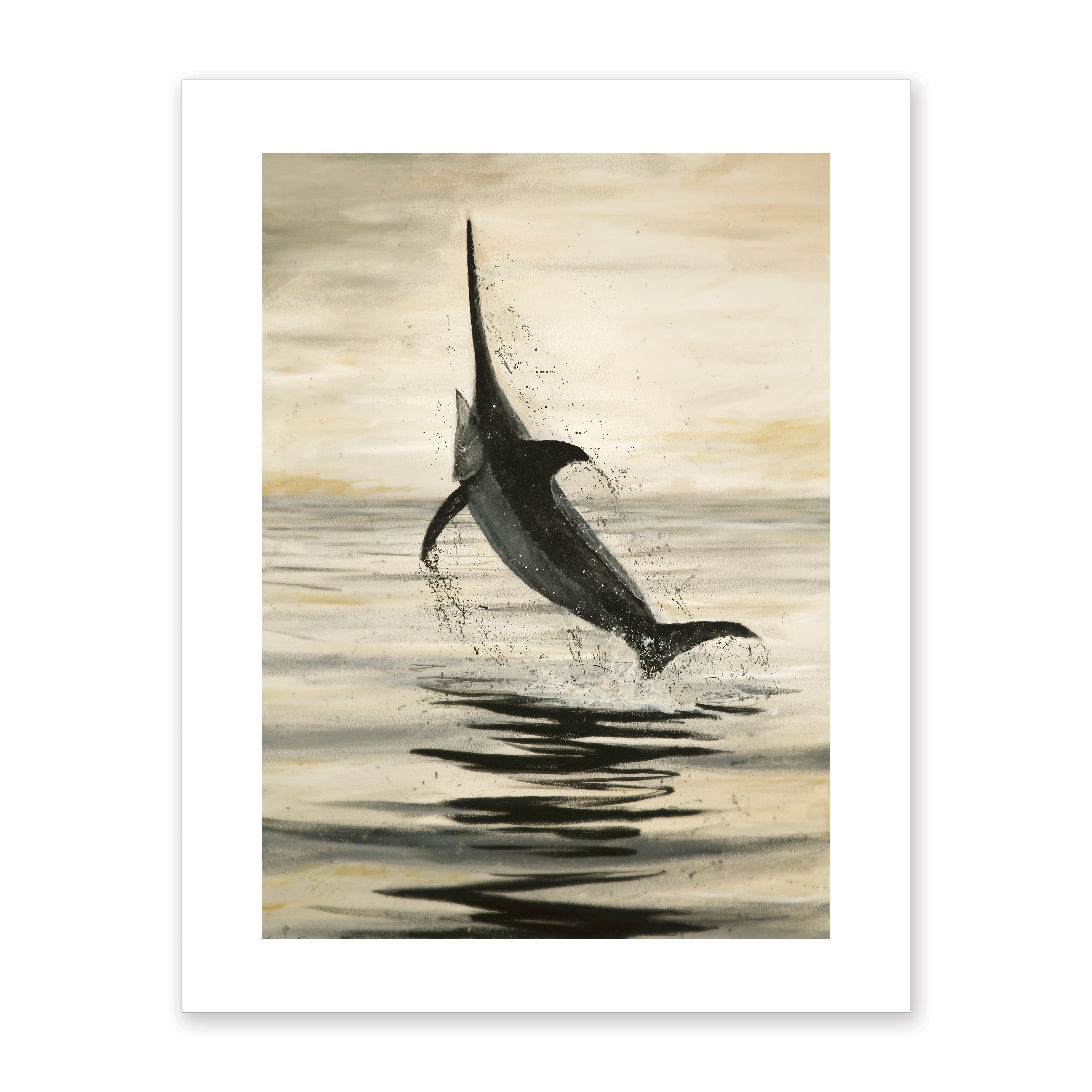 Spooky Clam – Swordfish Jumping Marine Art Print – RJ Boyle Art